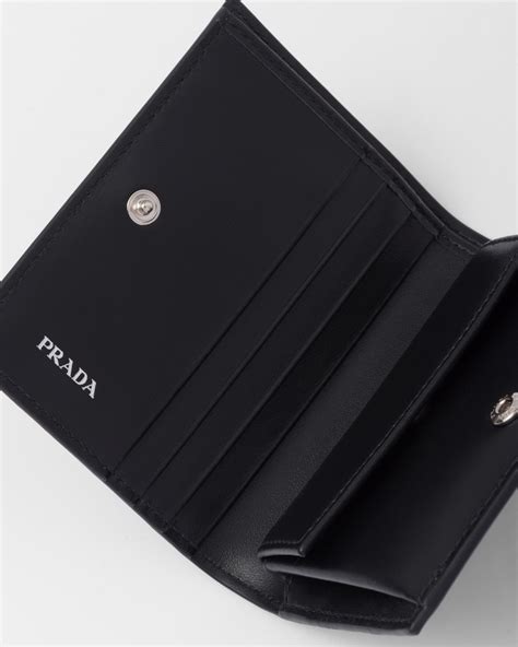 prada small brushed leather wallet|Prada leather wallets for women.